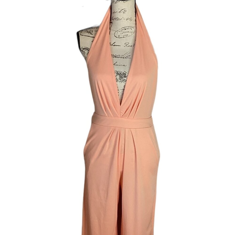Gorgeous Salmon Colored Halter Top Jumpsuit NWT